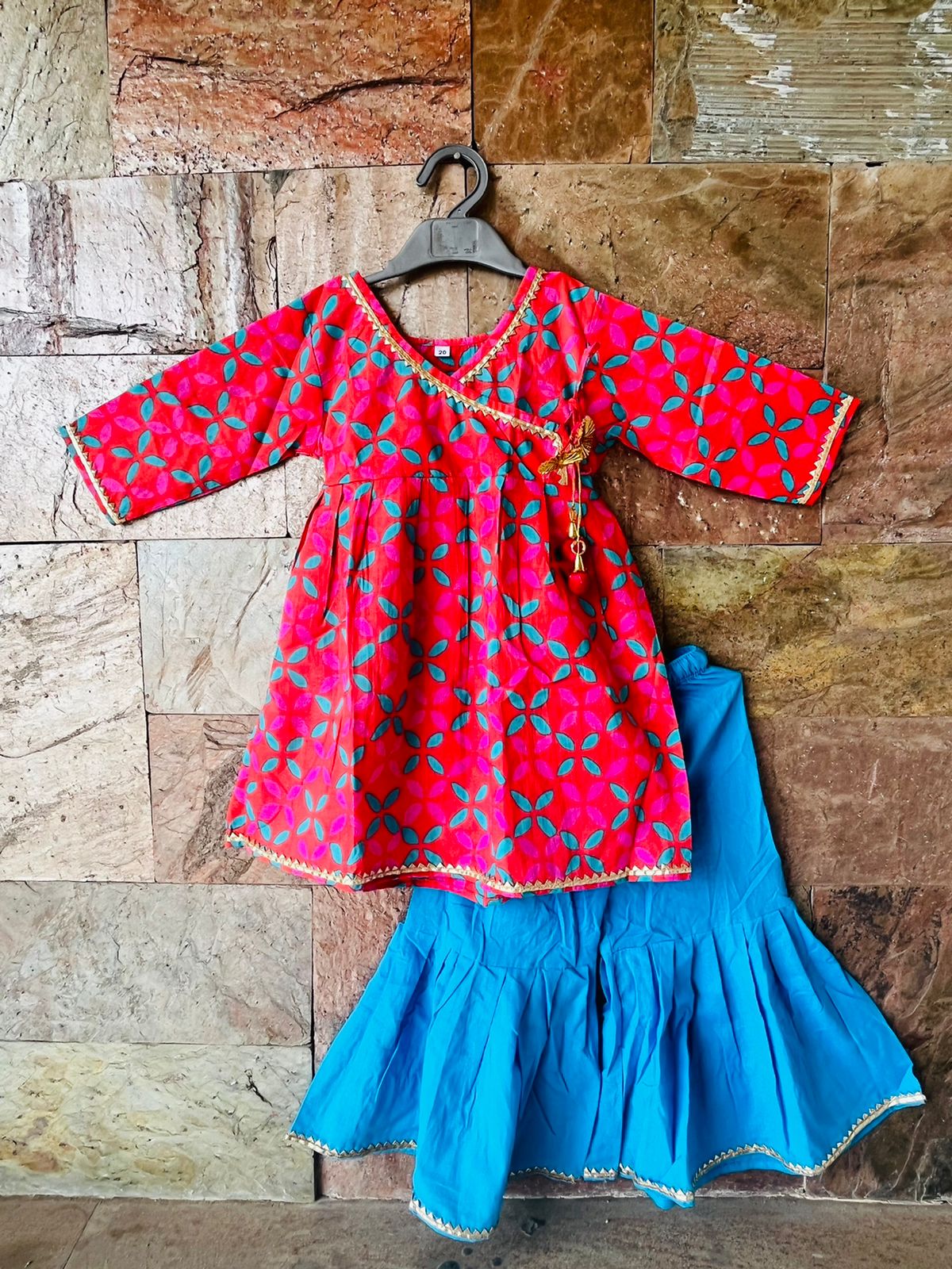 Pink Jacket Style Straight Kurti, Rajasthani Angrakha Kurti, अंगरखा शैली की  कुर्ती - Anokherang Collections OPC Private Limited, Delhi | ID:  2850642867573